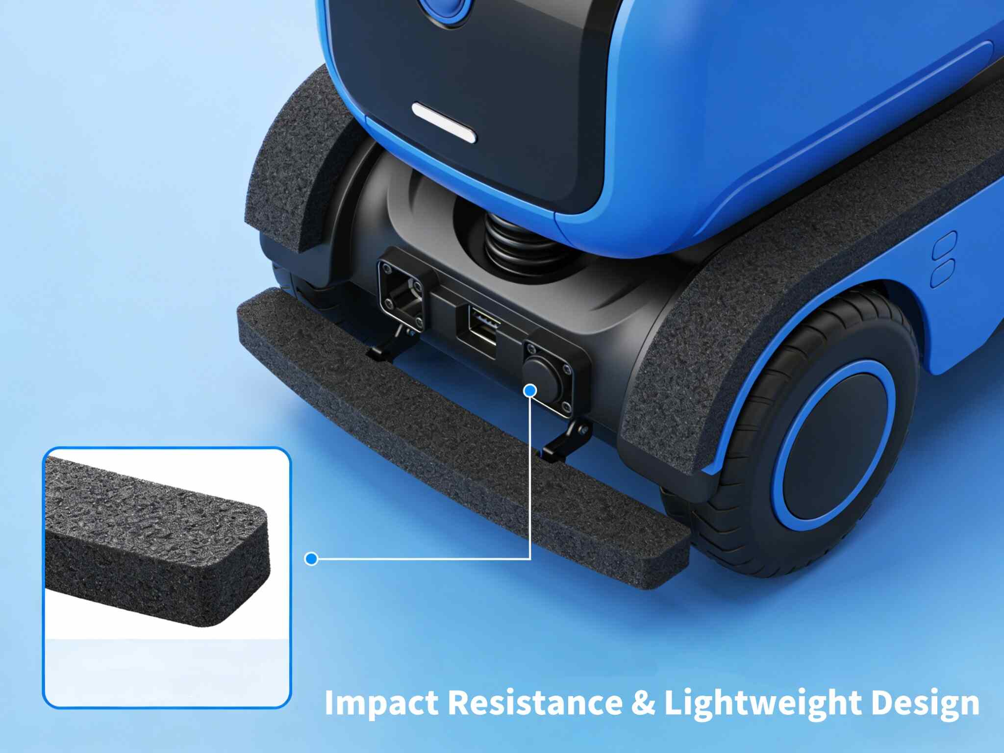 a. Challenge: Vibration accelerates joint wear and reduces motion stability on uneven terrain
b. Material Selection: High-resilience EPP (40–50 kg/m³)
c. Core Benefits: Damps vibration across 5–2000 Hz, reduces joint wear, and improves motion precision
d. Applications: AGV robot joints, service robot wheels, and outdoor inspection robot tracks
e. Image: EPP damping pad for robotic joint